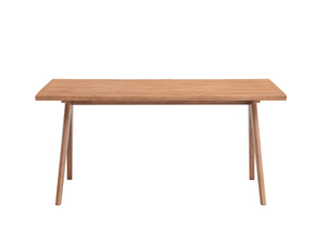 English Elm Natural dining table with turned legs and butterfly leaf—spacious rectangular design, contrasting finish, versatile for gatherings Natural B062P209320