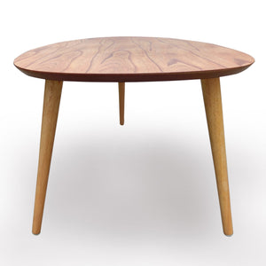 English Elm Christopher Knight Home® - Coffee Table - Elegant Mid-Century Modern Oval Design, Natural Wood Finish, Tripod Legs For Stability N771P256402K
