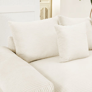 English Elm Oversized Cloud Modular Sectional Couch - Luxurious Convertible With Ottoman, Ergonomic Design & Easy Setup W714S01298-GIGA