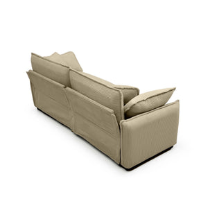 English Elm 3 Piece Oversized Sectional Sofa Set In Tan Corduroy - Comfortable Modular Design For Any Space W714S00707