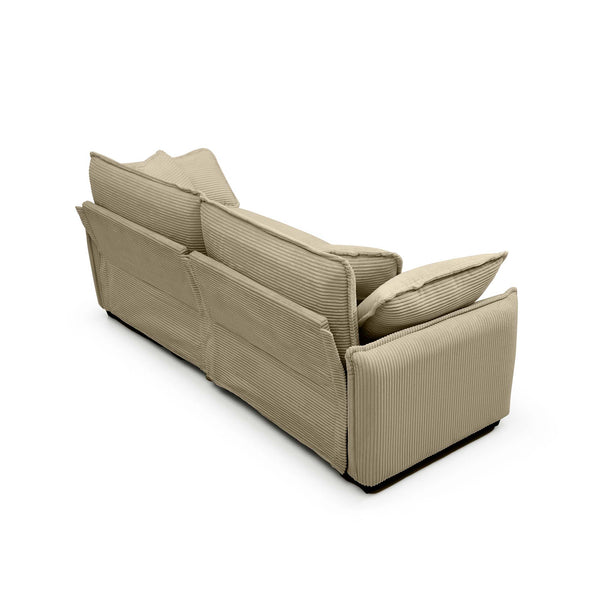 English Elm 3 Piece Oversized Sectional Sofa Set In Tan Corduroy - Comfortable Modular Design For Any Space W714S00707