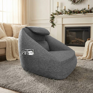 English Elm One Size Cloud Inflatable Ergonomic Couch with Headrest Five Chamber Portable Seat Charcoal B035P408430