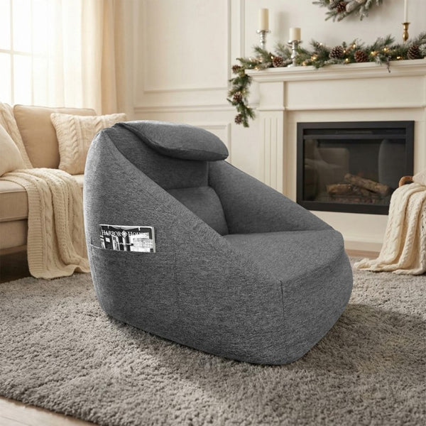 English Elm One Size Cloud Inflatable Ergonomic Couch with Headrest Five Chamber Portable Seat Charcoal B035P408430