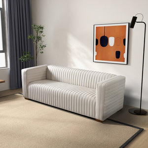English Elm Elara Performance Velvet Sofa Low Profile Contemporary Living Room Seating B183P255304