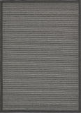 Unique Loom Outdoor Border Checkered Machine Made Border Rug Gray, Black/Gray/Silver 8' 0" x 11' 4"