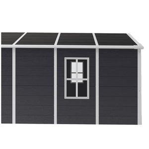 English Elm Campcraft 8x8 Ft Resin Storage Shed Thick Pp Panels Lockable Door Uv Resistant Outdoor W1598S00024