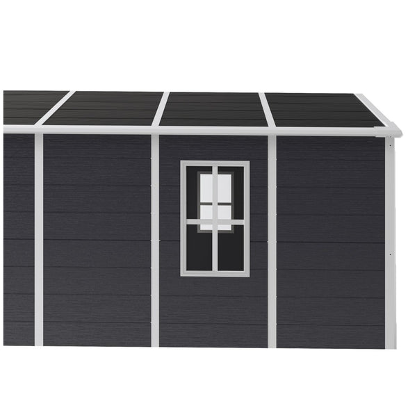 English Elm Campcraft 8x8 Ft Resin Storage Shed Thick Pp Panels Lockable Door Uv Resistant Outdoor W1598S00024