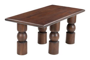 Split Coffee Table Brown 109853 Zuo Modern