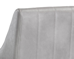 Sunpan Wolfe Lounge Chair - Retro Mid-Century Design with Channel Stitching and Rustic Bronze Steel Frame Bravo Metal