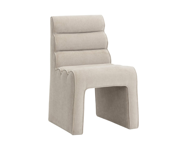 Sunpan STUART Dining Chair - Elegant Danny Cream Upholstery with Tufted Back for Modern Dining Spaces 112672