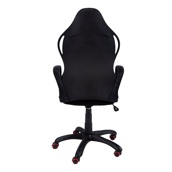 English Elm Office Gaming Chair with Ergonomic High-Back, Thick Padded Seat, Tilt Lock, 360° Swivel Mobility Black 32 L x 11 W x 26 H B2710P219665