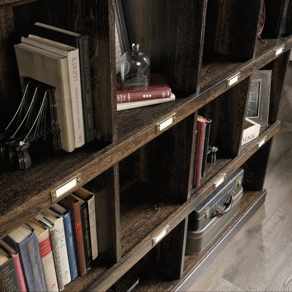 English Elm Bookcase, Elegant Brown Finish For Stylish Storage And Display In Living Rooms, Offices, And More B356P402596