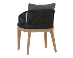 Sunpan Capri Outdoor Dining Armchair - Stylish, Durable Teak & Greymix Weave for Ultimate Comfort & Elegance Natural / Gracebay Grey