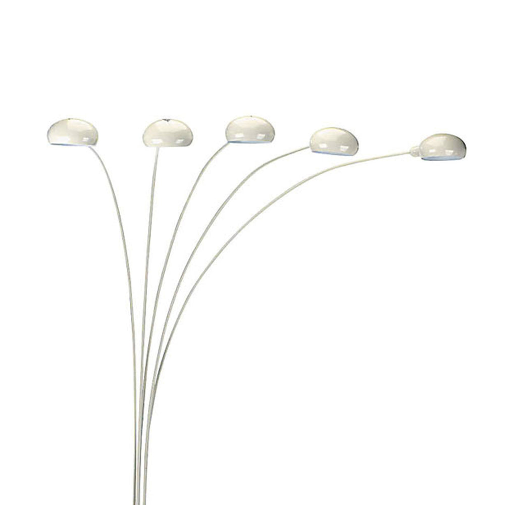 English Elm 84" Metal Floor Lamp with Five Adjustable Arch Arms, Dimmer Switch, Modern Living Room Accent Lighting White B072116145
