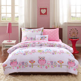 Mi Zone Kids Wise Wendy Casual Owl Comforter Set with Bed Sheets MZK10-086 White