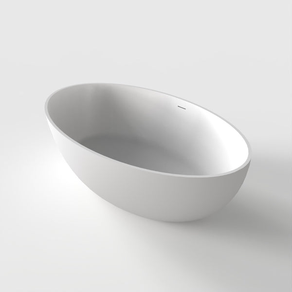 English Elm 67 Inch Freestanding Solid Surface Soaking Tub Matte White Seamless Bathing Sanctuary W1613P355467