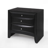 English Elm Black 2-Drawer Nightstand With Tray