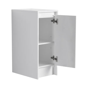 English Elm 12" Freestanding Bathroom Storage Cabinets with Soft-Close Door, Hidden Handle, Adjustable Shelves, Durable Finish W999P251808