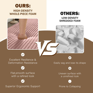 English Elm Modern Full Size Folding Sofa Bed Plush Corduroy Convertible 2-Pillow Sleeper 15" Foam Mattress, Beige W1885P371313