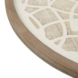 Madison Park Leah Global Inspired Round Two-tone Medallion Wall Decor MP95B-0273 Natural/White