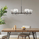 510 Design Devon Modern/Contemporary 6-Light Chandelier with Bowl Shaped Glass Shades 5DS150-0044 Black