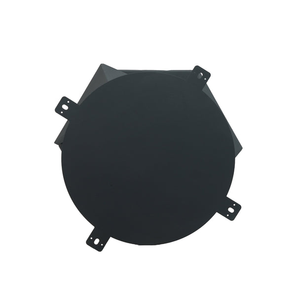 English Elm 53" Round Marble Dining Table With Lazy Susan, Black Iron Base, Seats 6 - Elegant & Durable Design W1535S00400