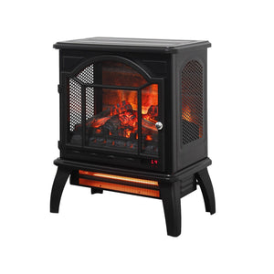 English Elm 18 Inch Infrared Quartz Freestanding Electric Fireplace Stove with 3d Flame Effect W1769112698