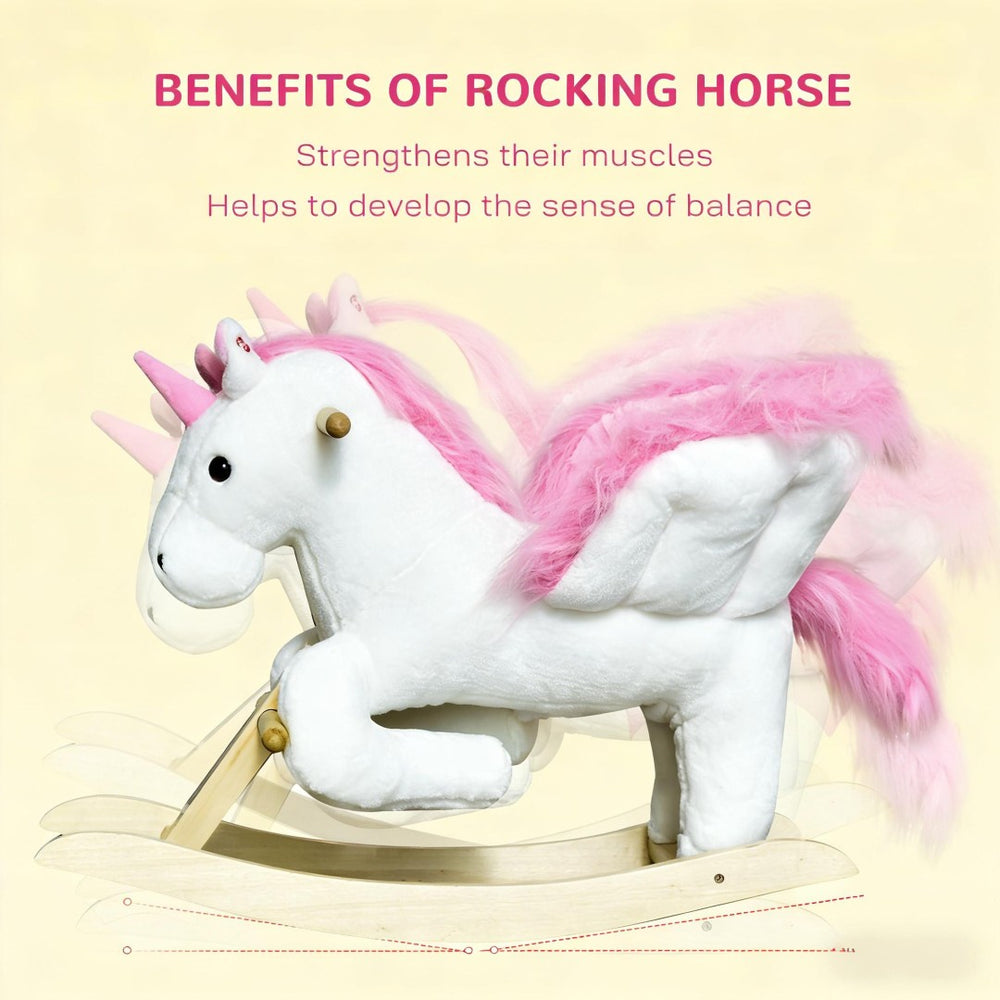 English Elm Walking Horse Ride on Toy Plush Pedal Pony with Wheels for Kids Ages 3 to 8 T3971P442192