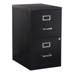 OSP Home Furnishings Metal File Cabinet Black