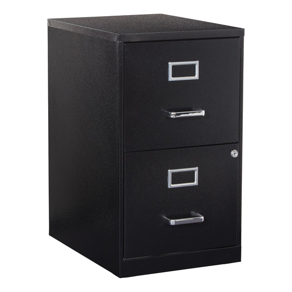 OSP Home Furnishings Metal File Cabinet Black