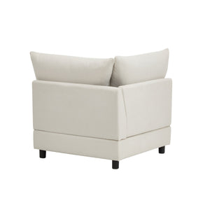 English Elm Christopher Knight Home® - 99 Oversize 5-Piece L-Shaped Modular Sectional Sofa with Solid Eucalyptus Frame, Durable Springs, Reconfigurable Comfort White N773IS00007W