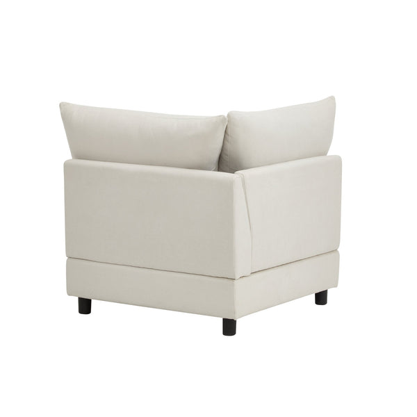 English Elm Christopher Knight Home® - 99 Oversize 5-Piece L-Shaped Modular Sectional Sofa with Solid Eucalyptus Frame, Durable Springs, Reconfigurable Comfort White N773IS00007W