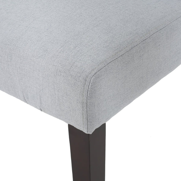 English Elm Dining Chair Set of Two Wingback Button Tufted High Back Birch Leg Upholstered Light Grey 61539.00LGRY