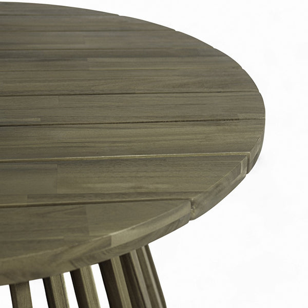 English Elm Christopher Knight Home® - Acacia Acacia Wood Patio Daybed and Round Coffee Table Set with Water-Resistant Cushions, Stylish Outdoor Lounge DARK GREY,Grey N770P234486G_N770P205537D