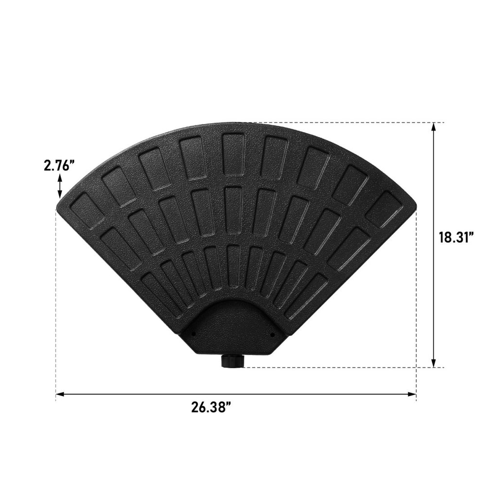 English Elm Umbrella Umbrella Base - Heavy-Duty 4-Piece Detachable Design For Ultimate Stability | Weather-Resistant & Easy Fill W640P245801-GIGA