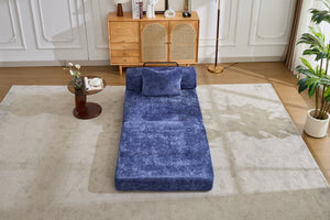 English Elm Compression Sofa Bed - Versatile Chenille Floor Sofa With Modular Design For Living Room & Dorms W3723P345646