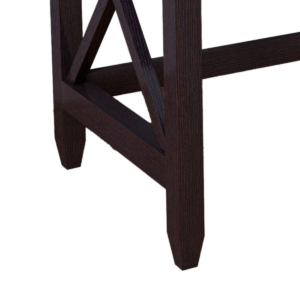 English Elm Desk with Rolling File Cabinet Two Storage Drawers Warm Cocoa Finish Home Office B056P416990