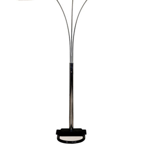 English Elm 84" Tall Metal Floor Lamp - Modern Chrome Design With 3 Crystal Shades For Elegant Ambient Lighting B072116071