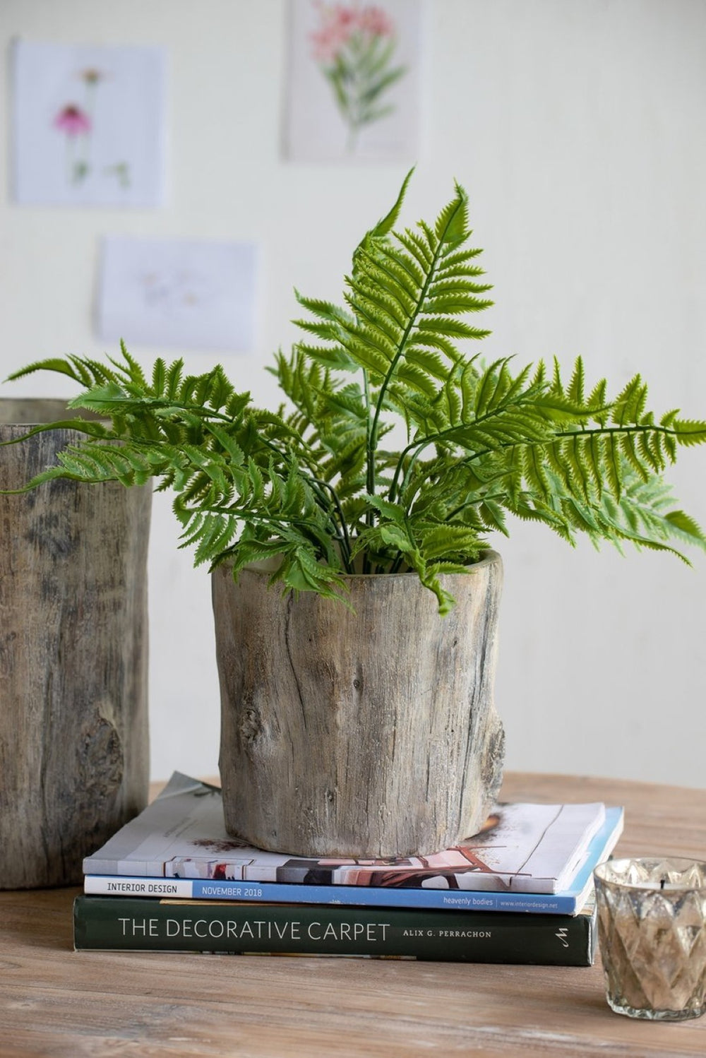English Elm Set Of 2 Rustic Fillmore Planters - 6.5" Round Cement Pots For Indoor/Outdoor Decor & Storage W2078P323698-GIGA