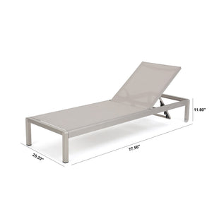 English Elm Cape Coral Outdoor Aluminum Mesh Sling Chaise Lounge for Poolside Patio Decks 57592.00
