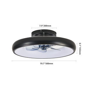 English Elm 20" Black LED Ceiling Fan Light with App & Remote, Dimmable 3000-6000K, Silent DC Motor, Reversible W1340P246417