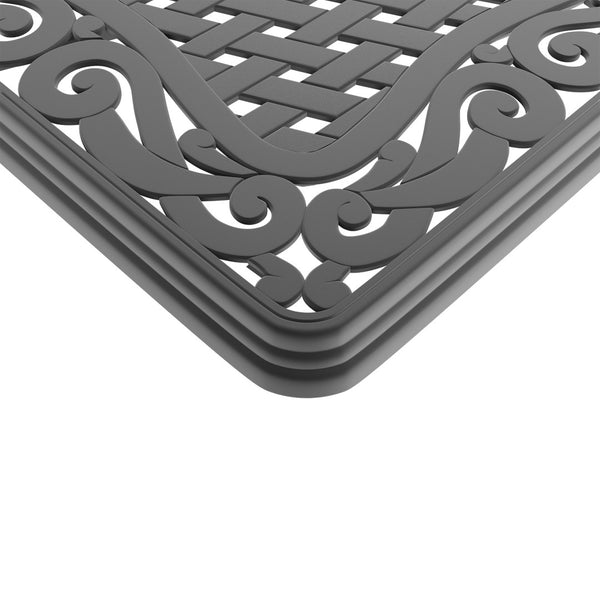 English Elm 7-Piece All-Weather Cast Aluminum Dining Set With 6 Swivel Chairs & Rectangular Table For Outdoor Fun P2 W1710S00293-GIGA