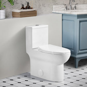 English Elm 1.1/1.6 Gpf Skirted One-piece Elongated Ceramic Toilet with Soft-close Seat Ada Comfort B2724P248739