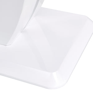 English Elm Modern Glossy White Rectangular Counter Bar Table 47.24"x18.11"x29.52" — Durable MDF, Easy Assembly, Multiuse Decor W1151S00487