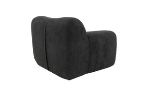 English Elm Wide Chenille Accent Chair Oversized Cozy Seat for Bedroom Living or Studio Spaces Black W5385P433243