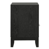 English Elm Nicolai Black 2-Drawer Nightstand With Mirrored Trim