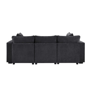 English Elm Swivel Barrel Accent Chair Chenille Tufted Round Club Seat for Living Room Lounge Black N719S002300B