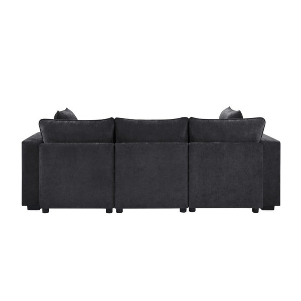 English Elm Swivel Barrel Accent Chair Chenille Tufted Round Club Seat for Living Room Lounge Black N719S002300B
