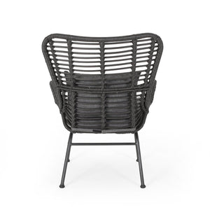 English Elm Tapscott All-weather Rattan Outdoor Accent Chairs Set of 2 with Cushions 65044.00GRY