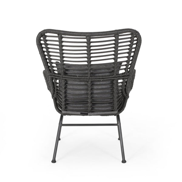English Elm Tapscott All-weather Rattan Outdoor Accent Chairs Set of 2 with Cushions 65044.00GRY